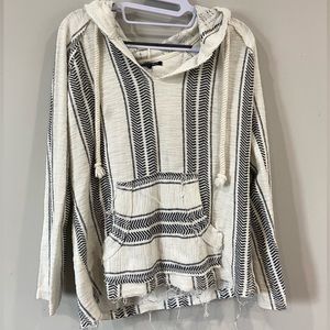 Ocean Drive Black & White Baja Hoodie